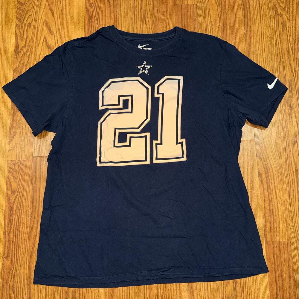 Dallas Cowboys Shirt Mens XL Blue Short Sleeve Nike Elliott 21
